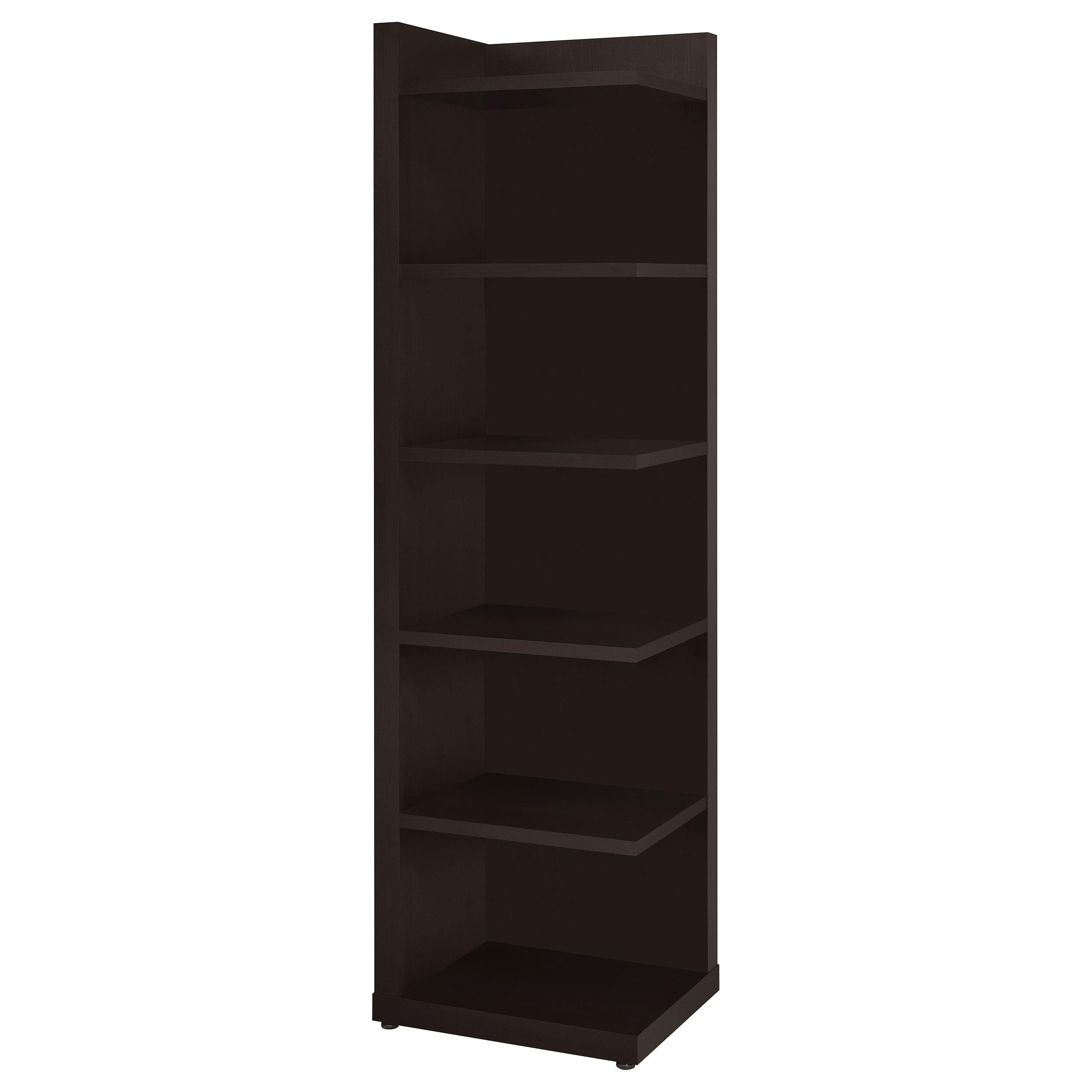 Coaster Furniture Alder 800270 71-inch 6-shelf Corner Bookcase - Cappuccino IMAGE 1